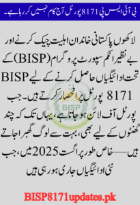 Why the BISP 8171 Portal Is Not Working Today – Latest Fixes for August 2025