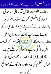 August 2025 CM Punjab Himmat Card 2025 – Payment Schedule & Benefits