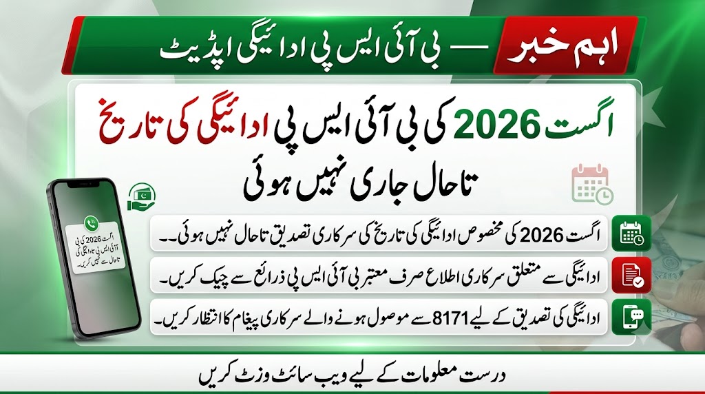BISP August Payment Date 2026: Latest 8171 Update